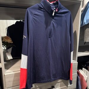 Callaway Navy and Red Lightweight Golf Pullover